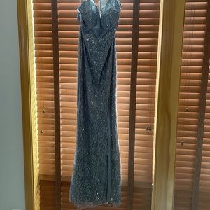 Grey and silver Dancing queen prom dress